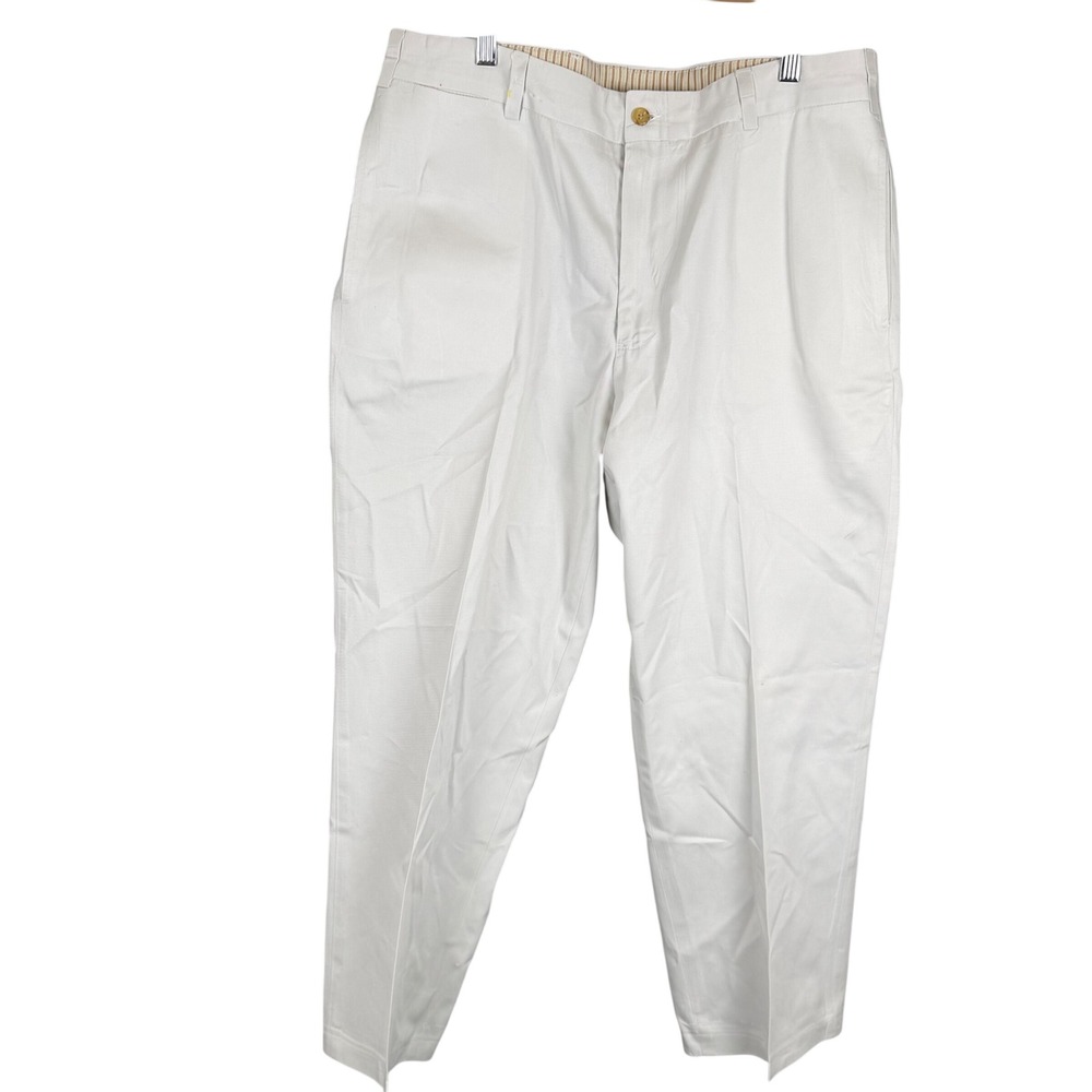 Bills Khakis M2 Mens 39x28 Off White Cotton Twill Flat Front Pants Made in USA